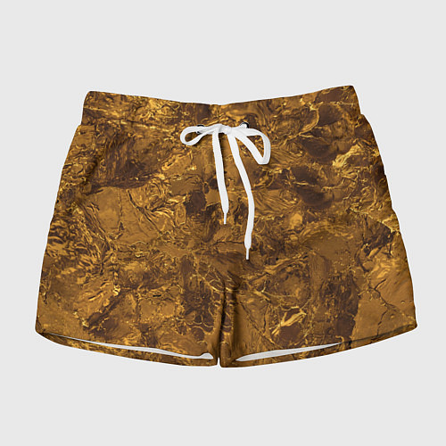Женские шорты Текстура золота / 3D-принт – фото 1