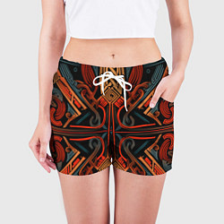 Шорты женские Орнамент в скандинавском стиле, цвет: 3D-принт — фото 2