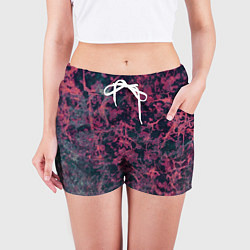 Шорты женские Абстракция - аметистовый ирис, цвет: 3D-принт — фото 2