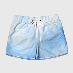 Шорты женские Абстракция с голубыми кругами, цвет: 3D-принт