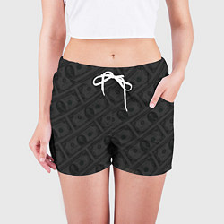 Шорты женские Патерн доллары купюрой по 100 баксов, цвет: 3D-принт — фото 2