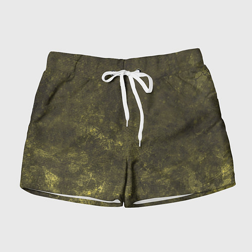 Женские шорты Абстракция - khaki background / 3D-принт – фото 1