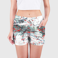 Шорты женские Узоры на мраморе, цвет: 3D-принт — фото 2