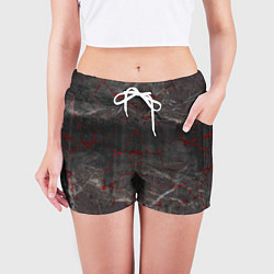 Шорты женские Серый мрамор, цвет: 3D-принт — фото 2