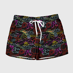 Шорты женские Beach pattern, цвет: 3D-принт