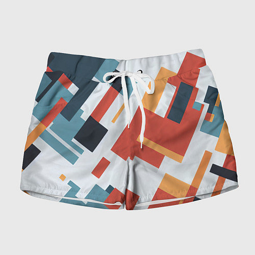 Женские шорты Геометрический узор - нейросеть / 3D-принт – фото 1