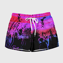 Женские шорты Розово синий сочный гранж