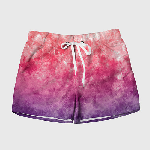 Женские шорты Абстракция - сине-красные облака / 3D-принт – фото 1