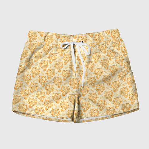 Женские шорты Рычания тигра / 3D-принт – фото 1