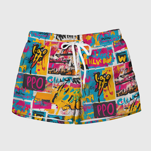 Женские шорты В стиле поп арт / 3D-принт – фото 1