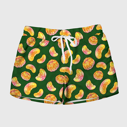 Женские шорты Мандариновые дольки / 3D-принт – фото 1