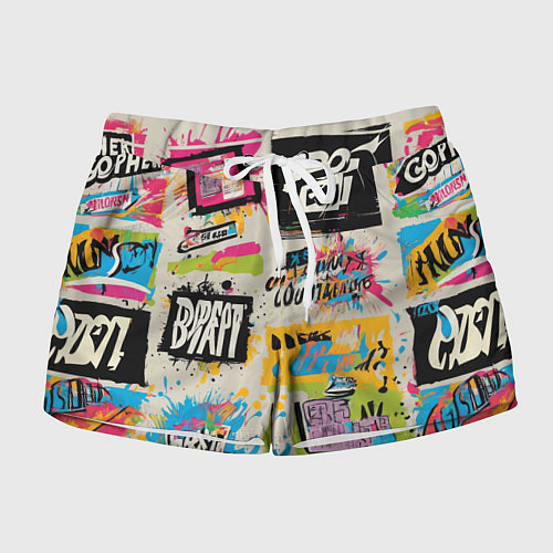Женские шорты Абстрактный поп арт / 3D-принт – фото 1