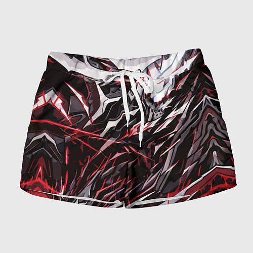 Женские шорты Острый металл красный / 3D-принт – фото 1