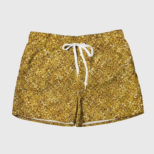 Женские шорты Золотой волнистый с переливами / 3D-принт – фото 1