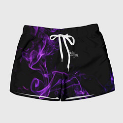 Шорты женские Малый логотип - поднятие уровня в одиночку, цвет: 3D-принт