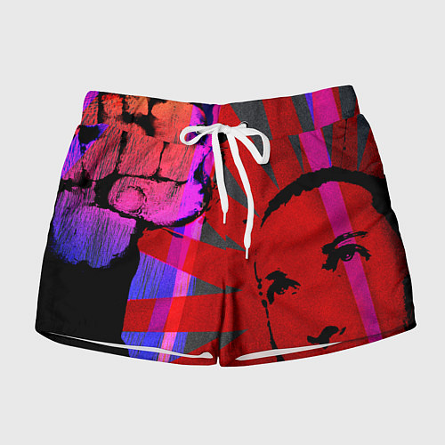 Женские шорты Красный удар / 3D-принт – фото 1