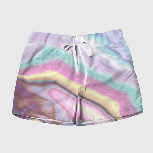 Женские шорты Розово-голубой мрамор / 3D-принт – фото 1