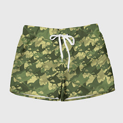 Шорты женские Акулы - камуфляж, цвет: 3D-принт