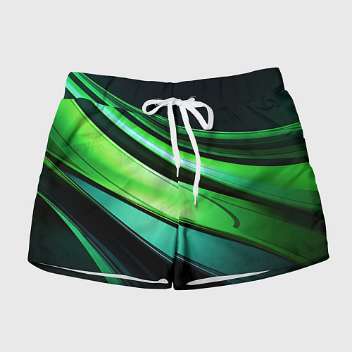 Женские шорты Абстрактные геометрические плавные линии минимализ / 3D-принт – фото 1