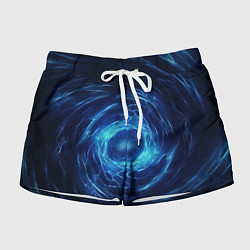 Женские шорты Взрыв синий геометрической абстракции