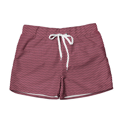 Женские шорты Розовый имитация сетки паттерн / 3D-принт – фото 1