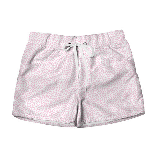 Женские шорты Светло-розовый паттерн маленькие пятна / 3D-принт – фото 1