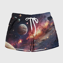 Шорты женские Космический мир, цвет: 3D-принт