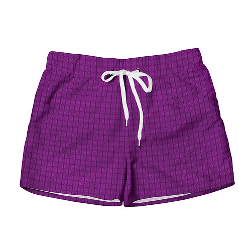 Женские шорты Ярко-фиолетовый однотонный с рисуноком / 3D-принт – фото 1