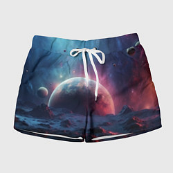 Шорты женские Фантастика космос и планета, цвет: 3D-принт
