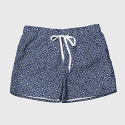 Женские шорты Сине-белый паттерн узорчатый