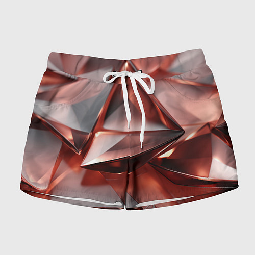 Женские шорты Рубиновые пирамидки / 3D-принт – фото 1