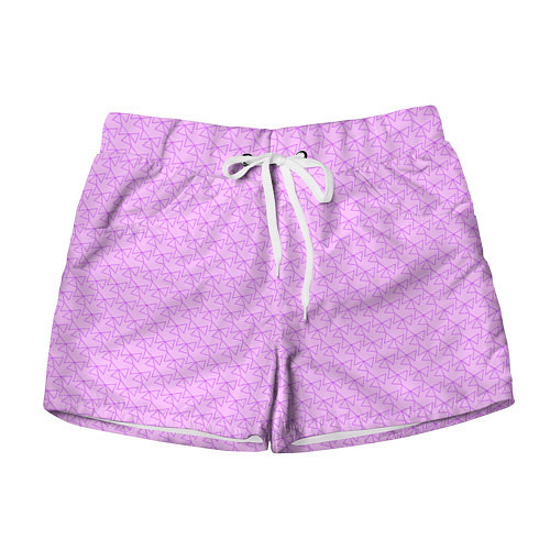 Женские шорты Розовый паттерн розовые бантики / 3D-принт – фото 1
