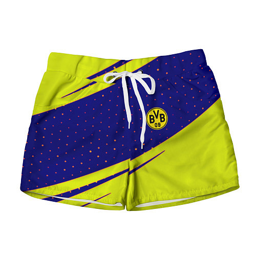 Женские шорты Borussia logo geometry / 3D-принт – фото 1