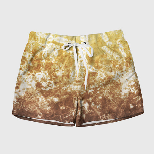Женские шорты Абстракция - yellow sad weather / 3D-принт – фото 1