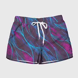Шорты женские Абстракция геометрических линий, цвет: 3D-принт