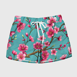 Женские шорты Ветка розовой сакуры