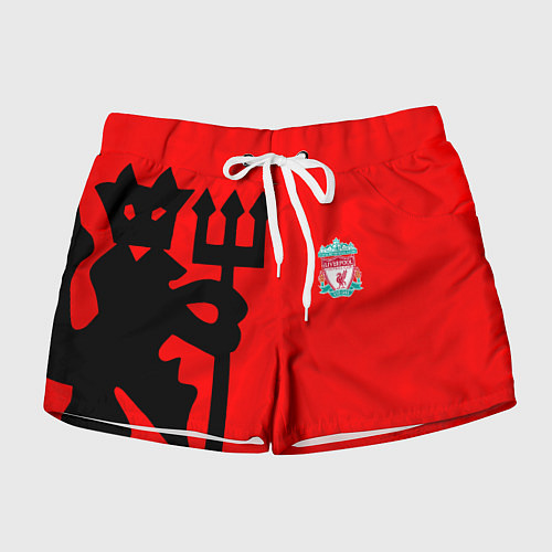 Женские шорты Liverpool fc sport steel / 3D-принт – фото 1