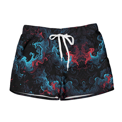 Женские шорты Цветные клубы дыма / 3D-принт – фото 1