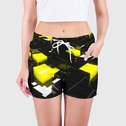 Шорты женские Абстракция обман зрения, цвет: 3D-принт — фото 2