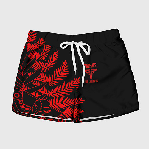 Женские шорты Последние из нас лого и узор красный / 3D-принт – фото 1