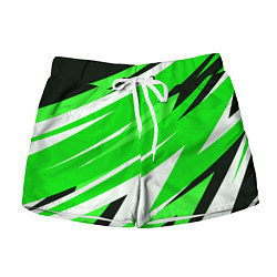 Женские шорты Geometry stripes green