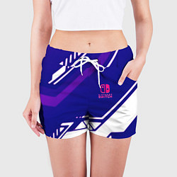 Шорты женские Нинтендо геометрия киберспорт, цвет: 3D-принт — фото 2