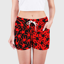 Шорты женские ЪУЪ съука mem pattern, цвет: 3D-принт — фото 2