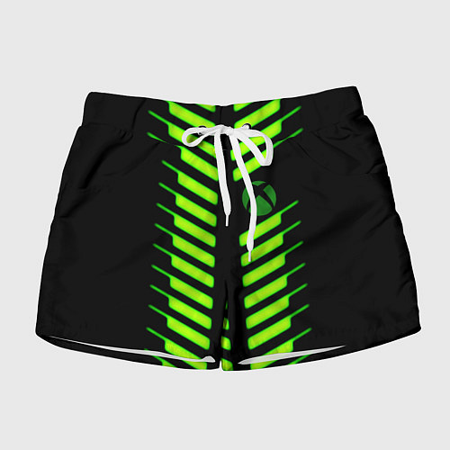 Женские шорты Xbox green line / 3D-принт – фото 1