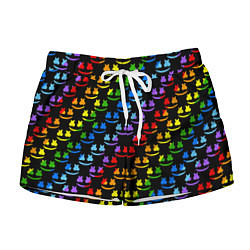 Женские шорты Marshmello pattern neon