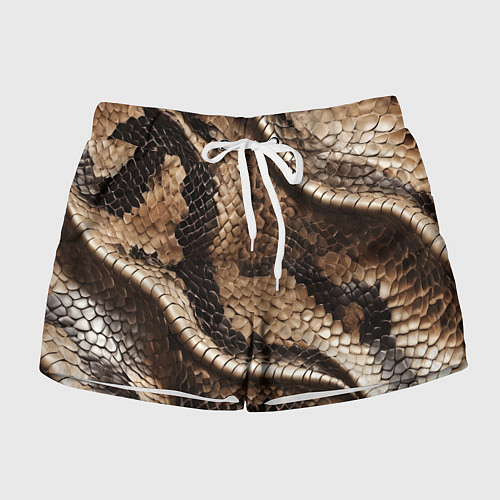 Женские шорты Красивая змеиная кожа / 3D-принт – фото 1