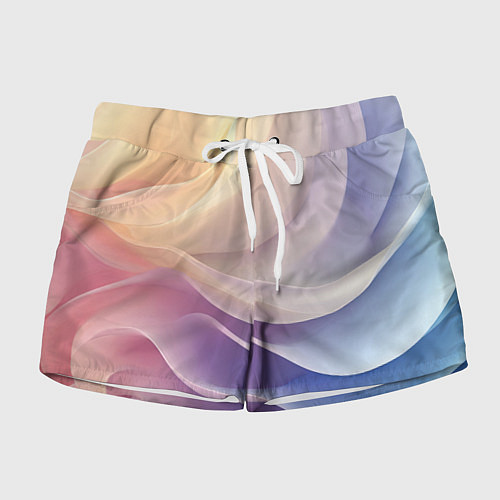 Женские шорты Текстура с градиентом волны / 3D-принт – фото 1