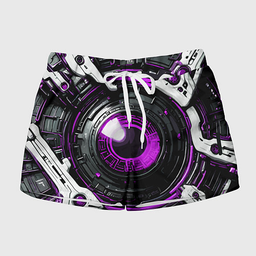 Женские шорты Фиолетовая сфера киберпанк / 3D-принт – фото 1