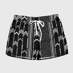 Шорты женские Закулисье чёрно-белое, цвет: 3D-принт
