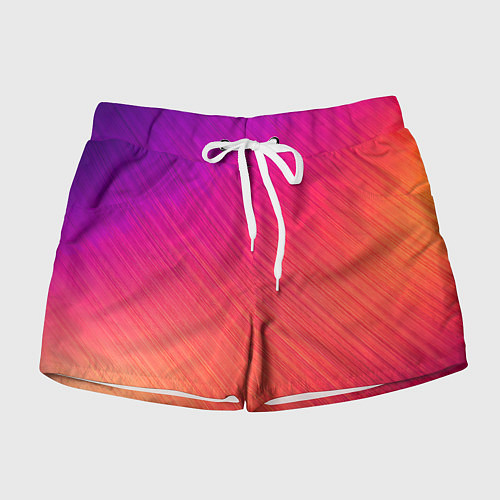 Женские шорты Градиент в косую полоску / 3D-принт – фото 1